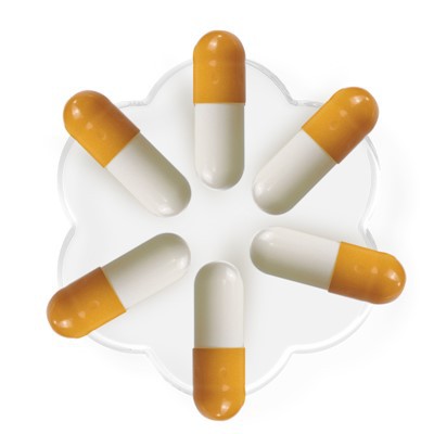 2# kapsul gelatin putih kuning